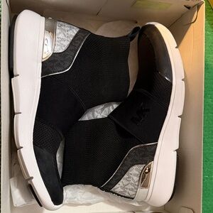 Michael Kors Black and Silver Sneakers